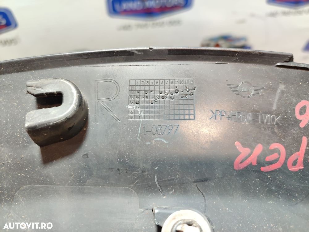 ORNAMENT ARIPA DREAPTA SPATE MINI COOPER R56 1.5 BENZINA Hatchback 2016 COD OEM 7318830 / 51777318830 / 16189910 / 2014-2020 - 7