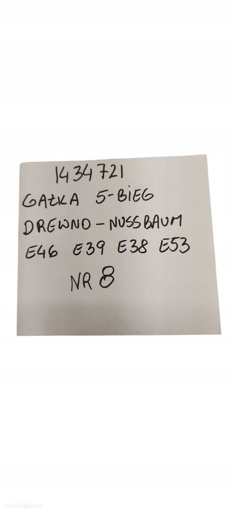 Bmw E46 E39 E38 E53 Gałka Zmiany Biegów Manual 5 Biegów Drewno 1434721 Nr 8 - 8