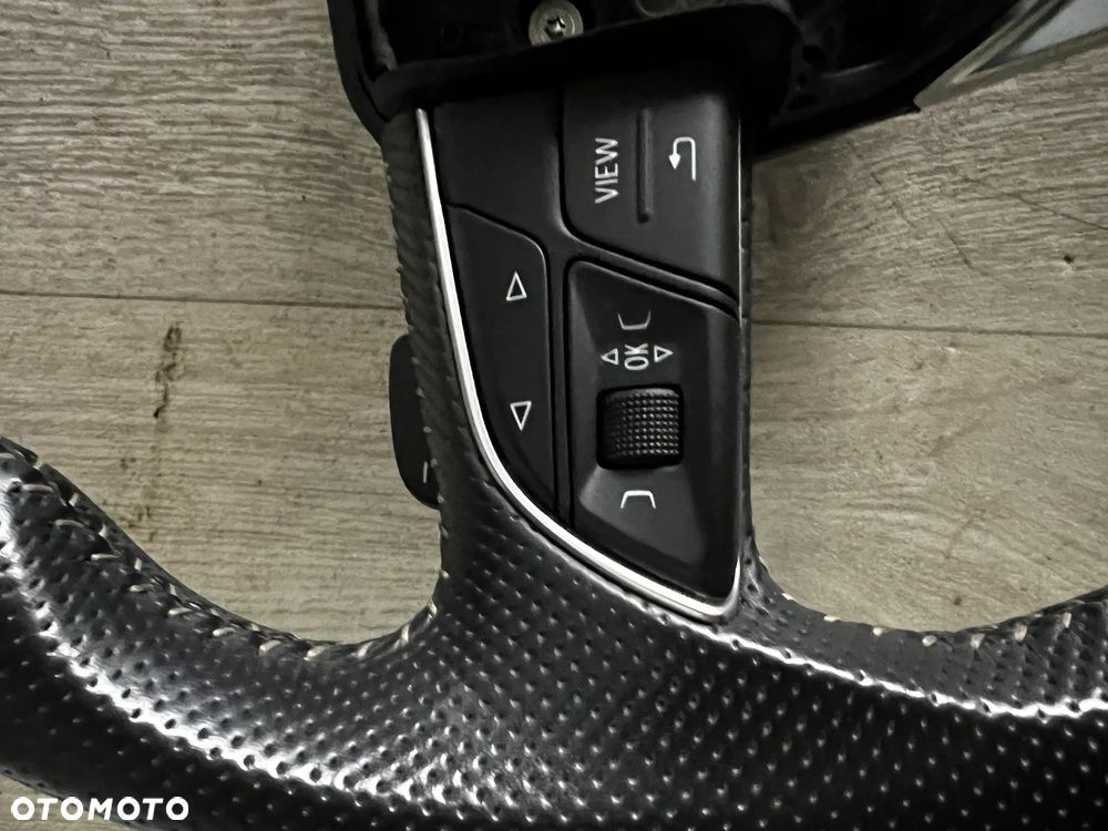 KIEROWNICA MULTIFUNKCJA SKÓRZANA SKÓRA ŁOPTKI AIRBAG AUDI Q7 Q8 A4 A5 S-LINE 4M0419091T 8W0880201AL - 3