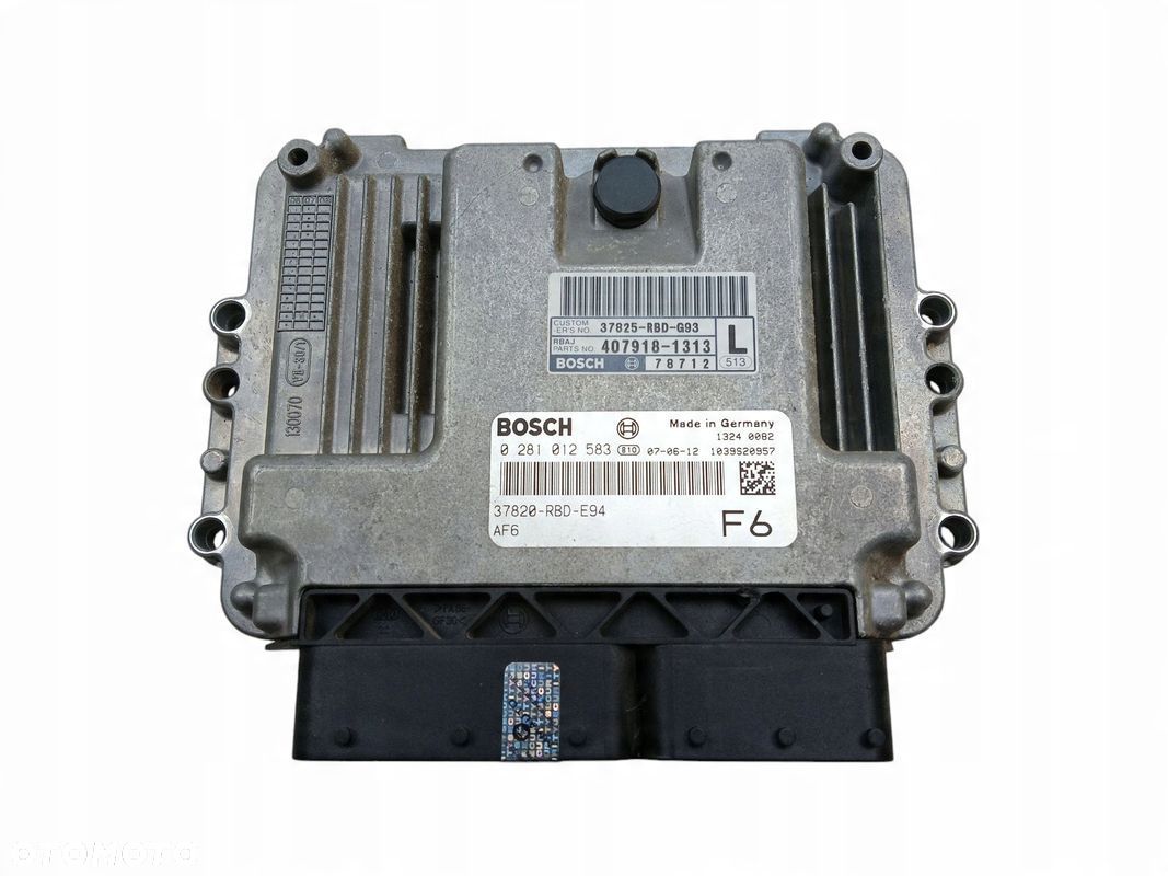 KOMPUTER STEROWNIK SILNIKA HONDA ACCORD VII 2.2 I-CTDI 140KM 37820-RBD-E94 - 1