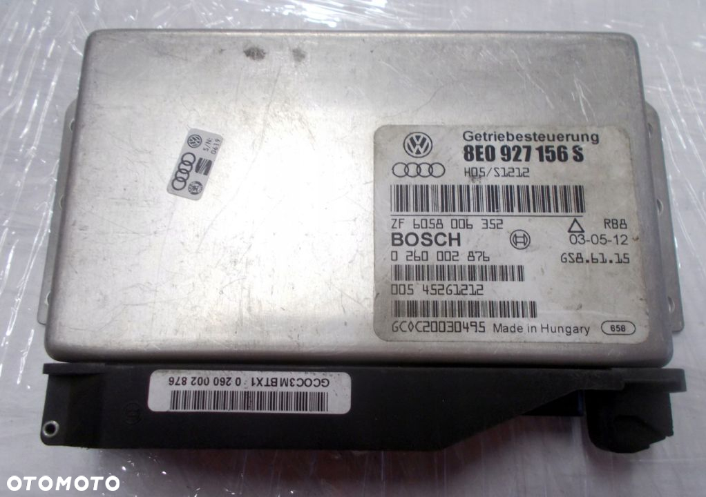 KOMPUTER SKRZYNI AUDI A4 B6 8E0927156S 0260002876 LUB Sharan Galaxy Alhambra 09B927750L - 2