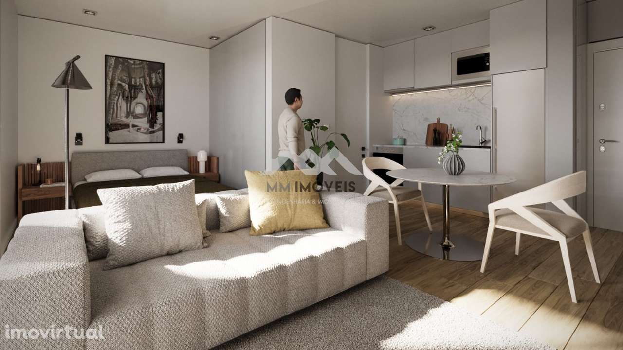 Ap. T0 em Condomínio Fechado | 5 min. Marina do Freixo | Piscina | Pad - Grande imagem: 3/30