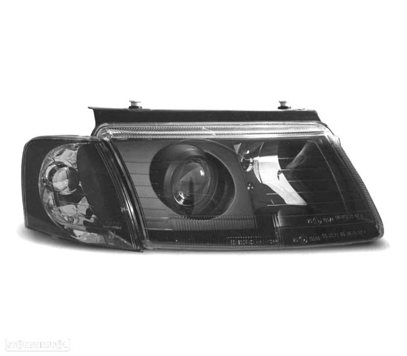 FARÓIS COM PROJETOR VOLKSWAGEN VW PASSAT 3B 96-00 FUNDO PRETO - 3