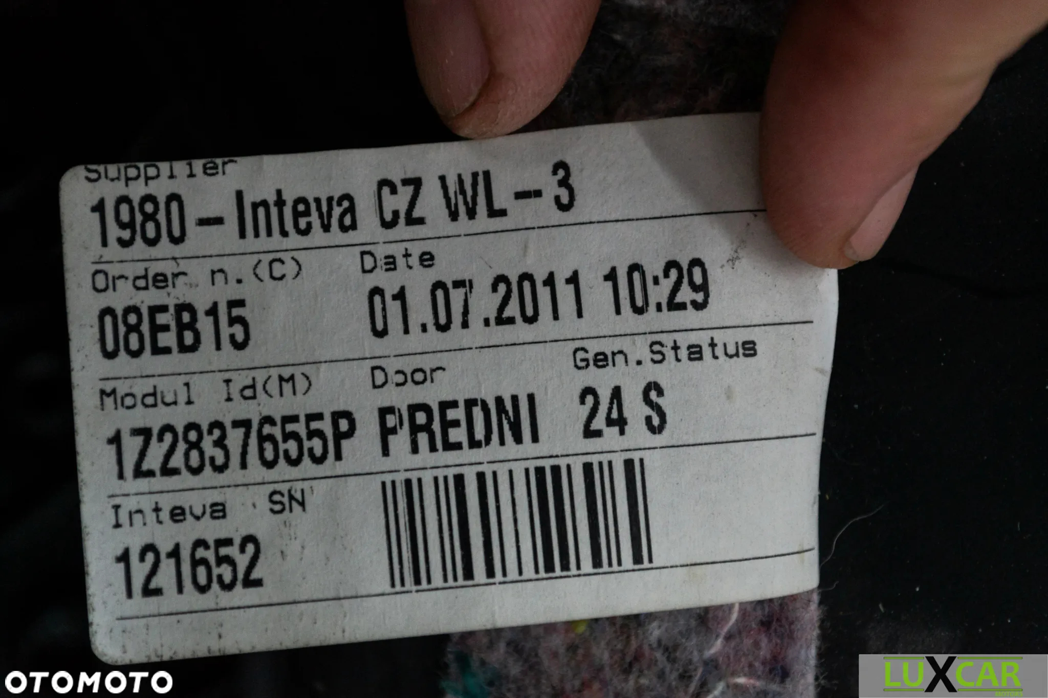 SKODA OCTAVIA II 2 TAPICERKA DRZWI BOCZEK LEWY UK 1Z2837655P GORLICE - 7