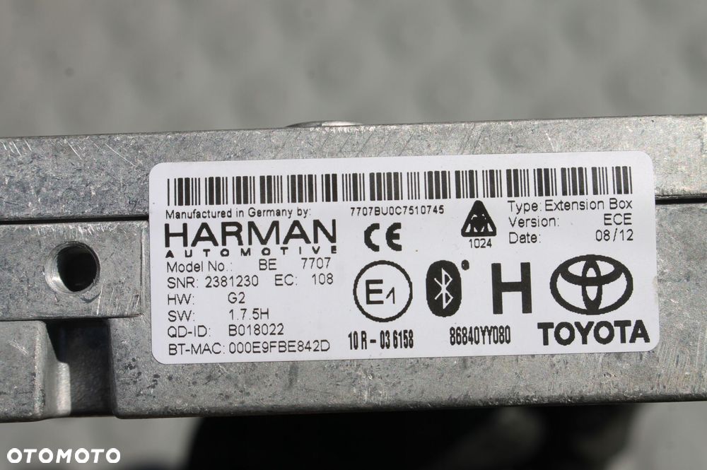 moduł radia nawigacji gps toyota prius iii 09-15 - 4