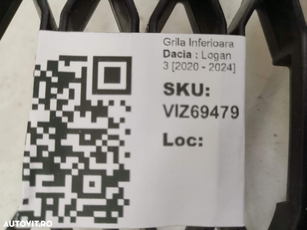 Grila Inferioara Dacia  Logan 3 2020 2021 2022 2023 2024 Originala In - 8