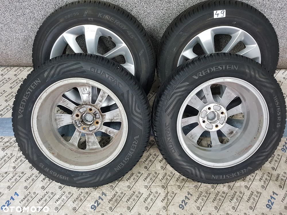 KOŁA CAŁOROCZNE OPEL CORSA D E  ADAM 4X100 185/65R15 6JX15 CZUJNIKI - 21