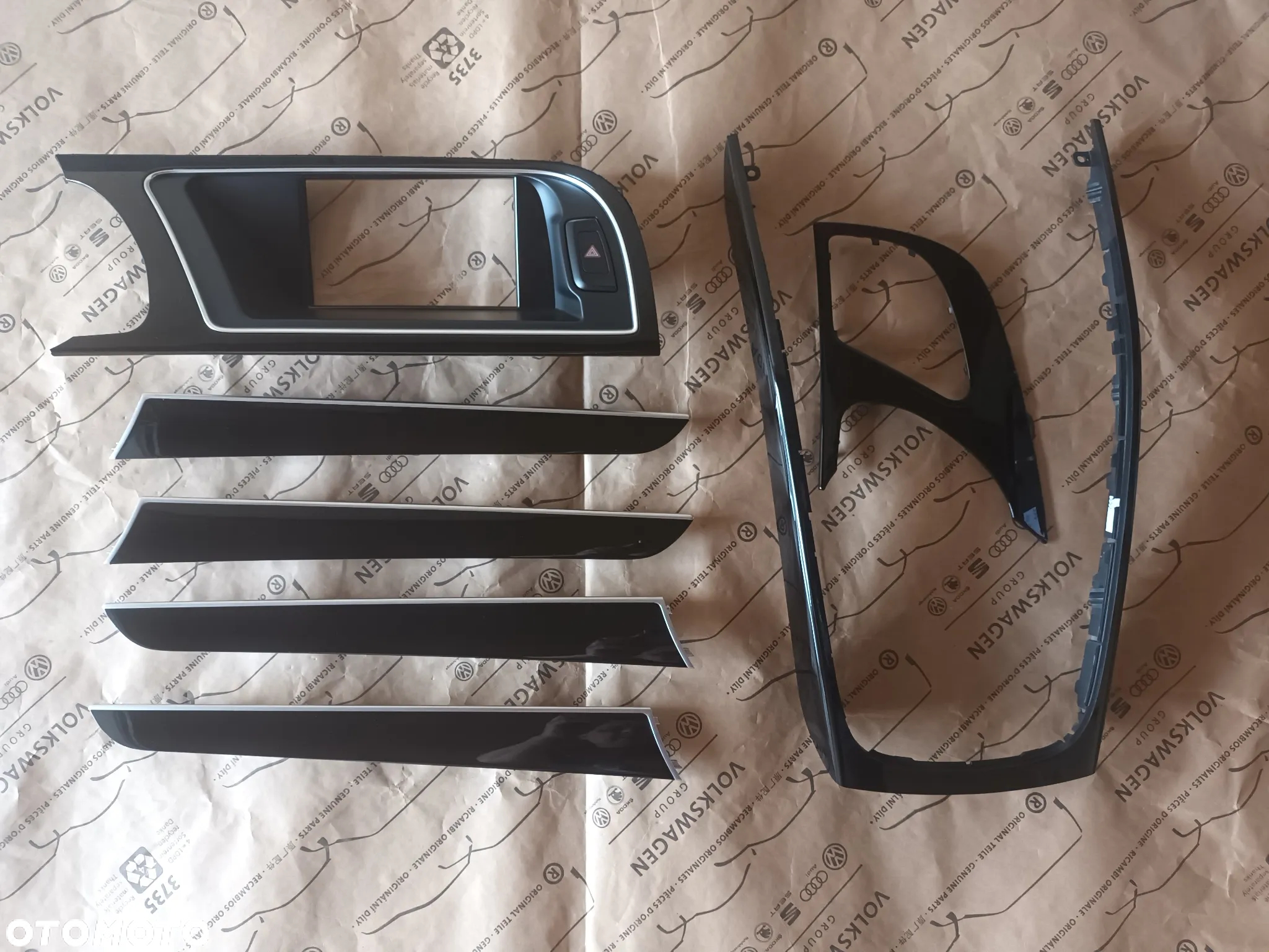 Audi A5 8T A4 B8 LIFT S-line Komplet dekorów Dekor Drzwi Deski PIANO BLACK - 14