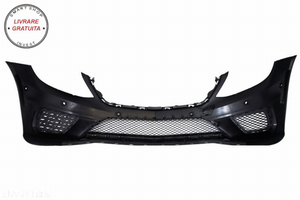 Bara Fata Mercedes S-Class W222 (2013-06.2017) S63 Design cu Grlia Centrala Negru - livrare gratuita - 7