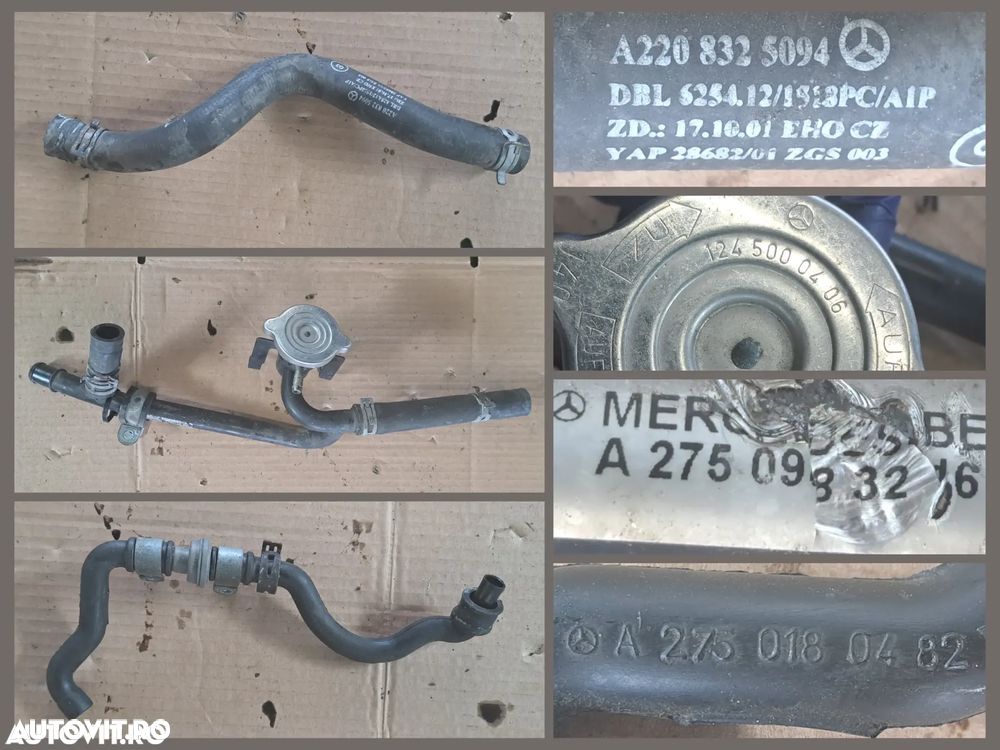 -2- Anexe motor mercedes W215 CL600 Biturbo Diesel V12 Carcasa filtru aer stanga dreapta Suport motor stanga dreapta conducta furtun rola intinzatoare Instalatie electrica motor - 5