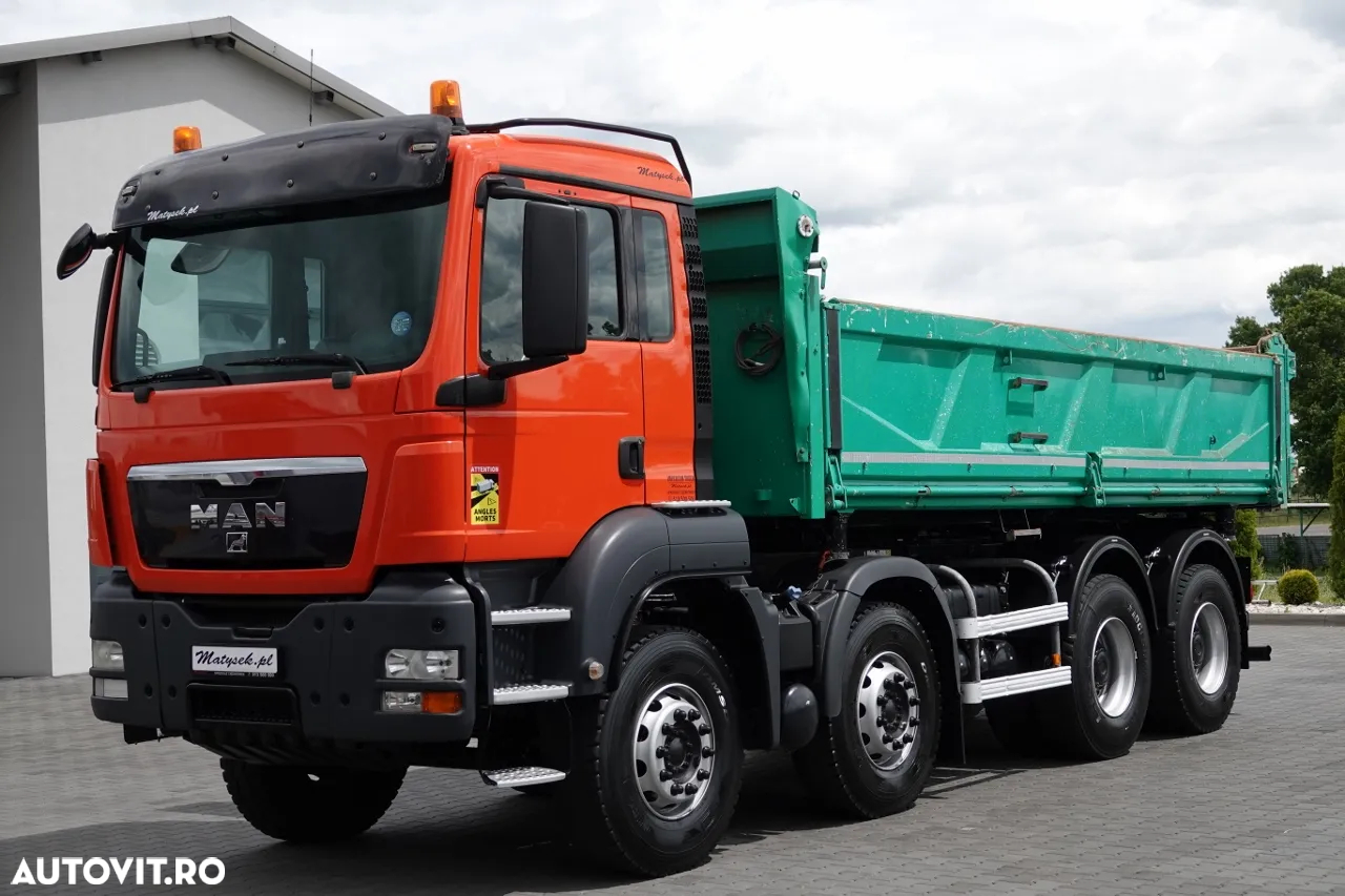 MAN TGS 35.400 / 8X4 / BASCULĂ 2 LATURĂ / HYDROBURT / BORDMATIC / EURO 5 - 9