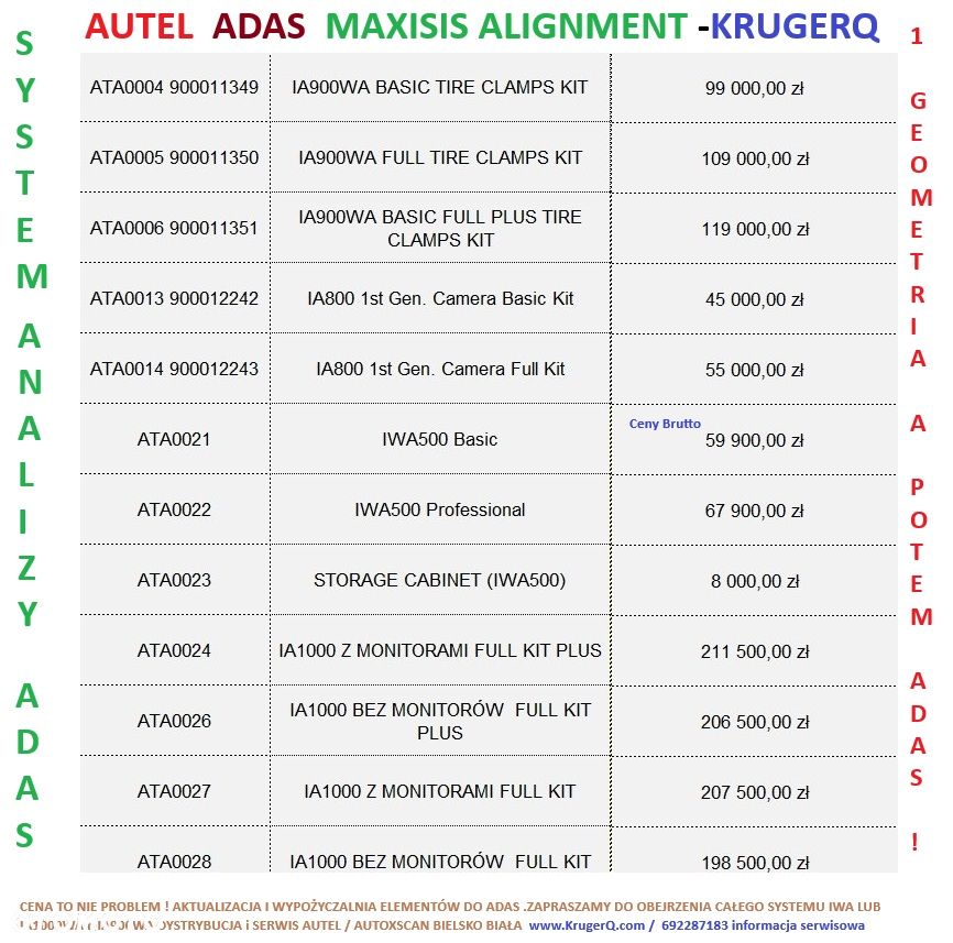 IA900 WA Autel Geometria i Adas wszystko w 1 - 36