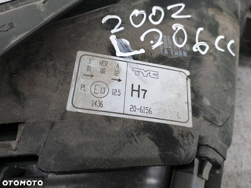 LAMPA PRZÓD LEWA PEUGEOT 206 CC 20-6156 TYC - 4