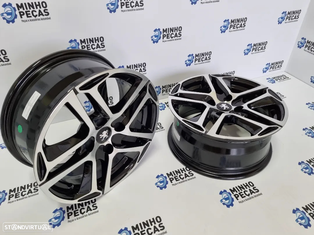 Jantes Peugeot 308 em 16 (4x108) Preto Polido - 6