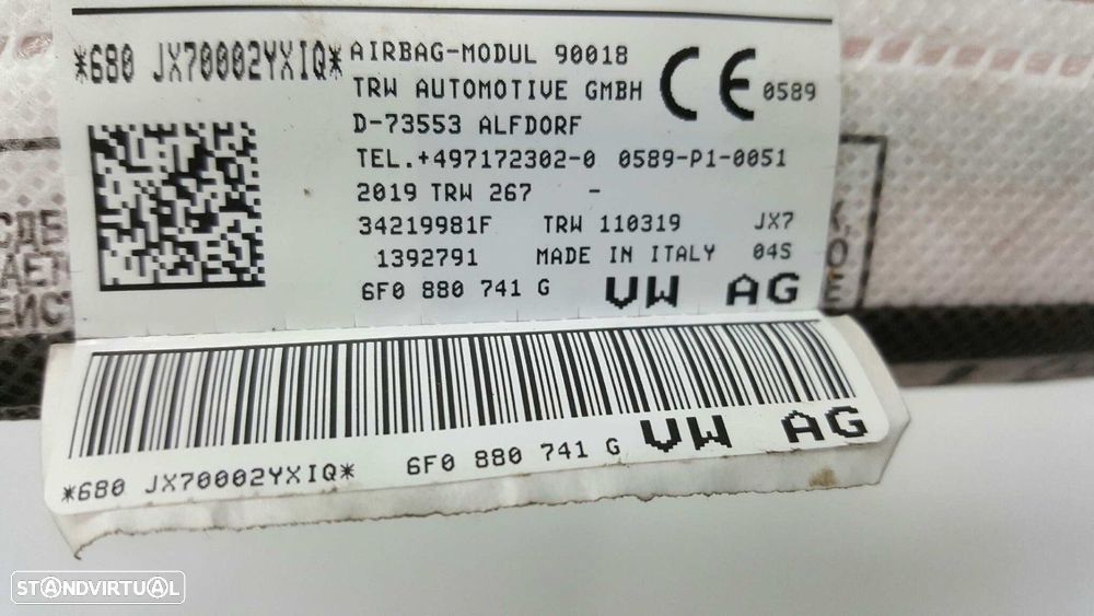 AIRBAG CORTINA FRENTE ESQUERDO SEAT IBIZA (KJ1) STYLE - 4