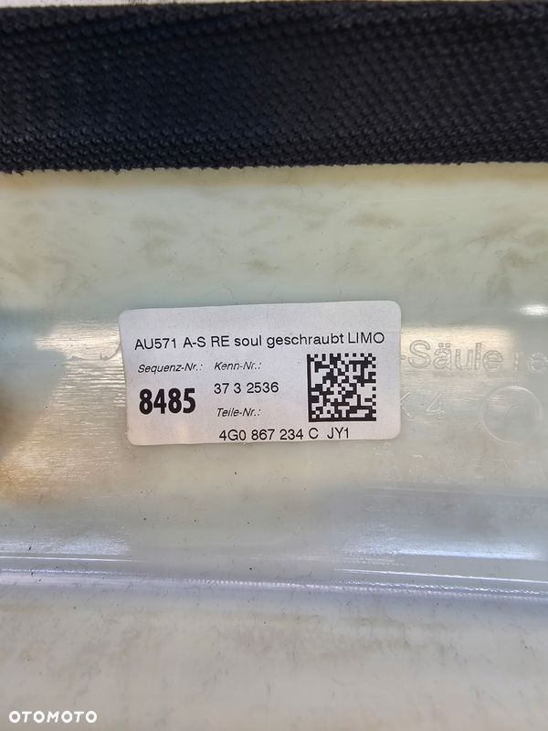 OSŁONA SŁUPKA A PRAWA AUDI A6 C7 4G0867234C 1YJ - 6