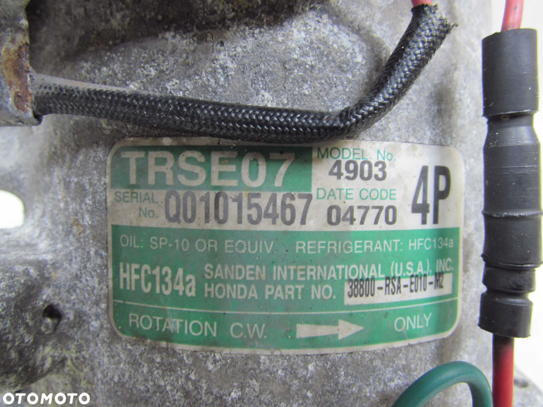 HONDA CIVIC VIII UFO 1.8 iVTEC SPREZARKA KOMPRESOR KLIMATYZACJI 38800-RSA-E010-M2 4903 - 6