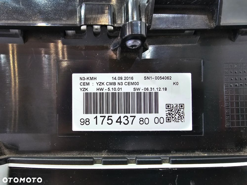 PEUGEOT EXPERT III CITROEN JUMPY III TOYOTA PROACE III LICZNIK ZEGAR 9817543780 EUROPA - 5