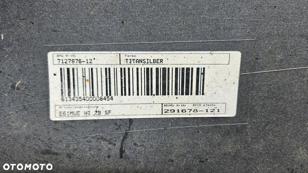 BMW 5 E61 LIFT LCI 2007-2010 Kompletny zderzak tył z 4x PDC Ślizgi Zderzak tylny pod czujniki parkowania Titansilber 354 - 21