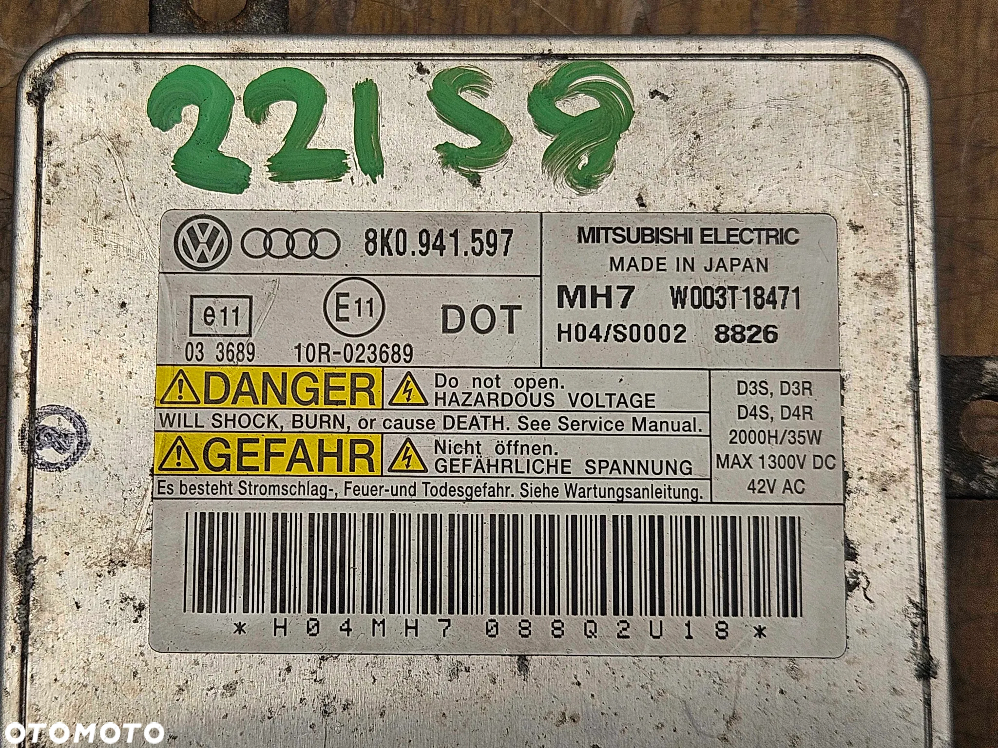 Przetwornica 8K0941597 1307329218 Moduł Sterownik Lampy Świateł Xenon LED Audi A4 B8 A5 8T - 3