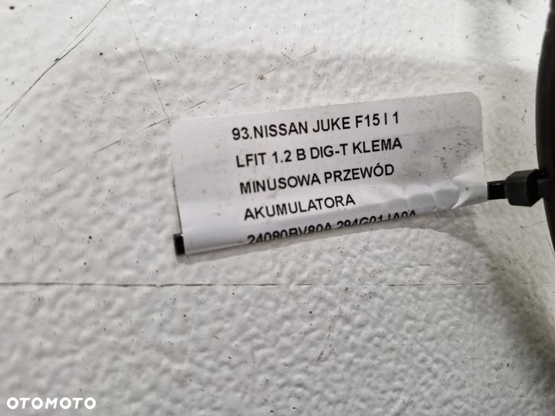NISSAN JUKE F15 I 1 LFIT 1.2 B DIG-T KLEMA MINUSOWA PRZEWÓD AKUMULATORA 24080BV80A 294G01JA0A - 9