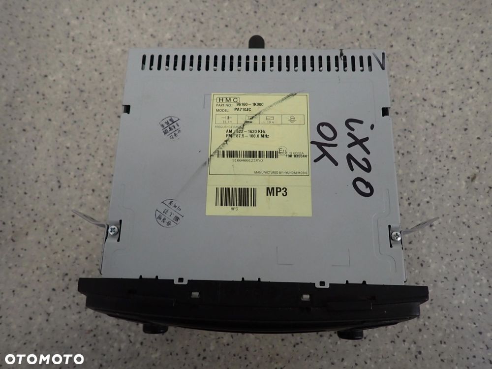 HYUNDAI IX20 HB 5D 09- RADIO FABRYCZNE 96160-1K000 - 4