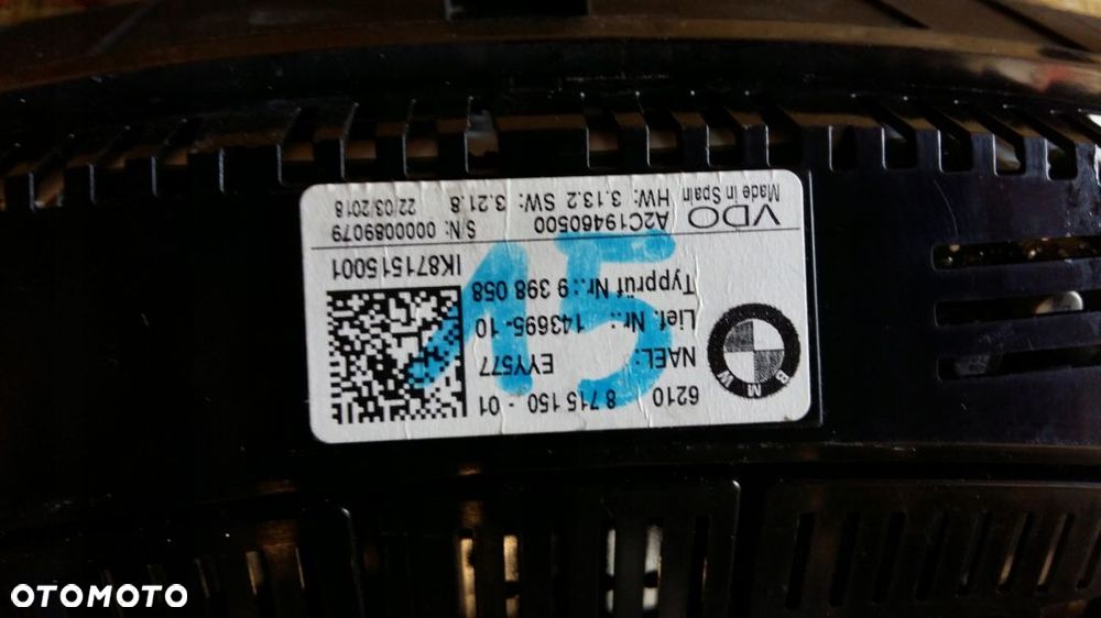 LICZNIK ZEGARY DIESEL BMW G01 G30 G31 G32 8715150 - 5