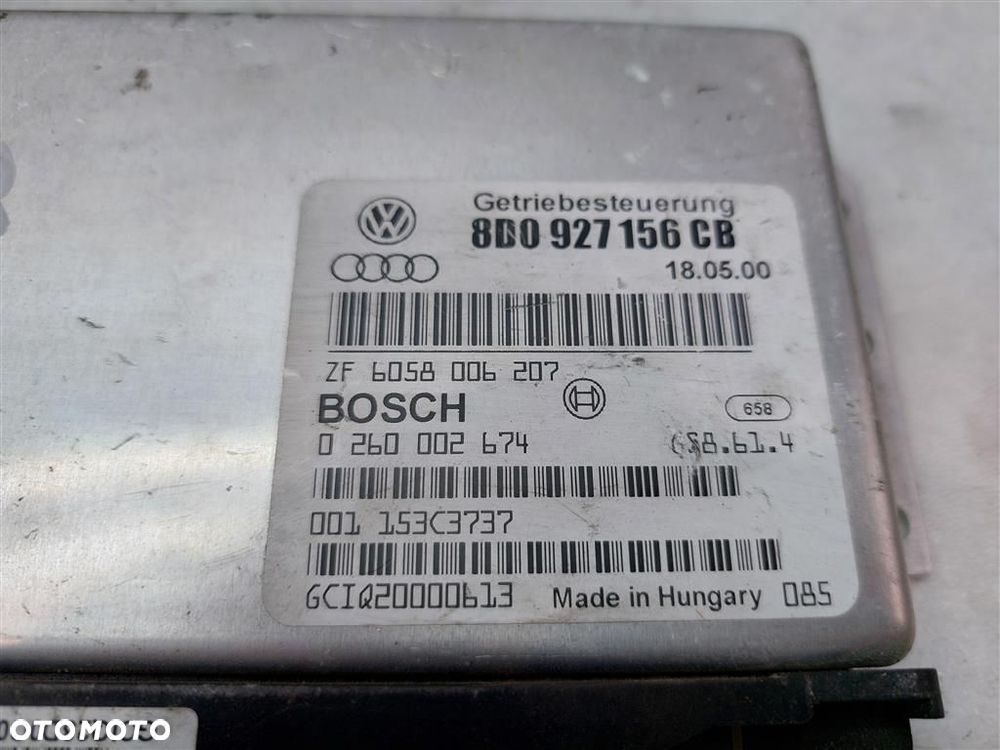 Komputer sterownik skrzyni biegów Audi A4 B5 1995-2001 1,9 TDI 8D0927156CB - 2