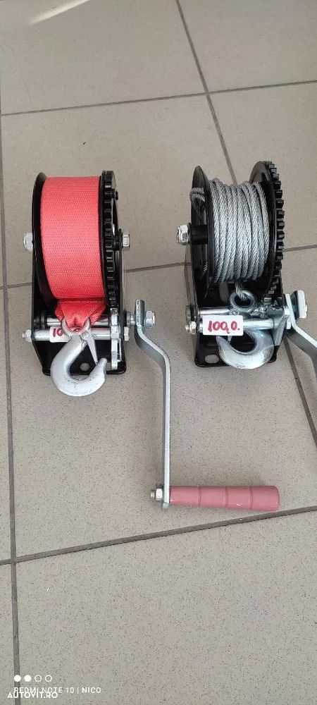 Troliu manual cablu otel sau chinga Dragon Winch 1600lbs(trage 725kg) - 1
