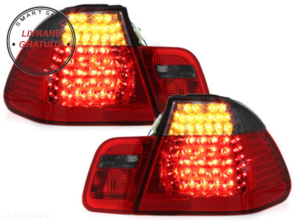 Stopuri LED BMW Seria 3 E46 Limousine (1998-2001) Rosu Fumuriu 4 Usi- livrare gratuita - 2