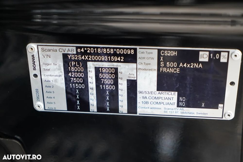 Scania S 500 / RETARDER / I-PARK COOL / 2023 / PO KONTRAKCIE SERWISOWYM / - 38