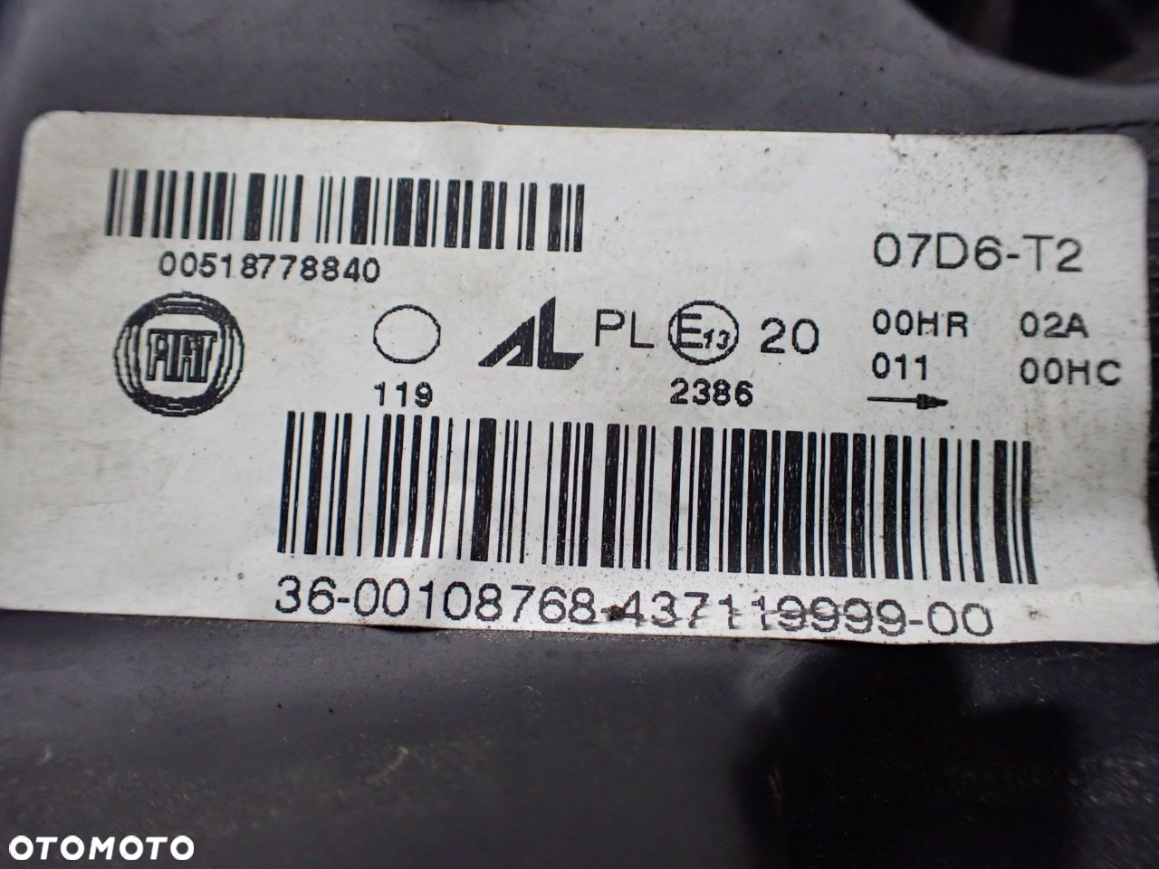 LAMPA LEWA PRZEDNIA SOCZEWKA FIAT BRAVO II LIFT 00518778840 - 13