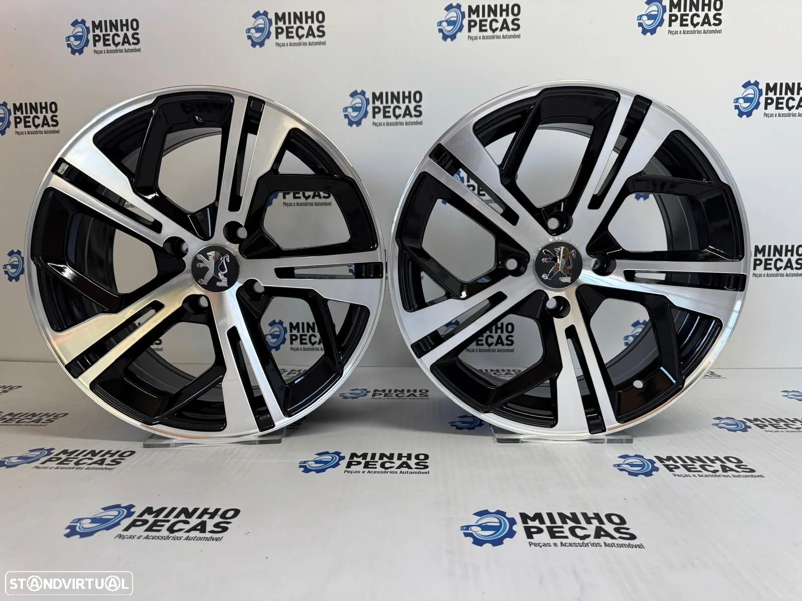 Jantes Look Peugeot 3008 GT em 16 (4x108) Preto e Polido - 1