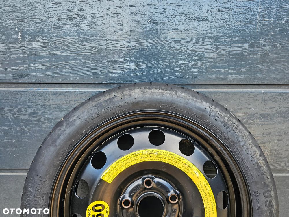 KOŁO DOJAZDOWE ZAPAS ZESTAW LEWAREK VOLKSWAGEN GOLF PASSAT JETTA CADDY SHARAN 16 CALI 5x112 ET25,5 - 12