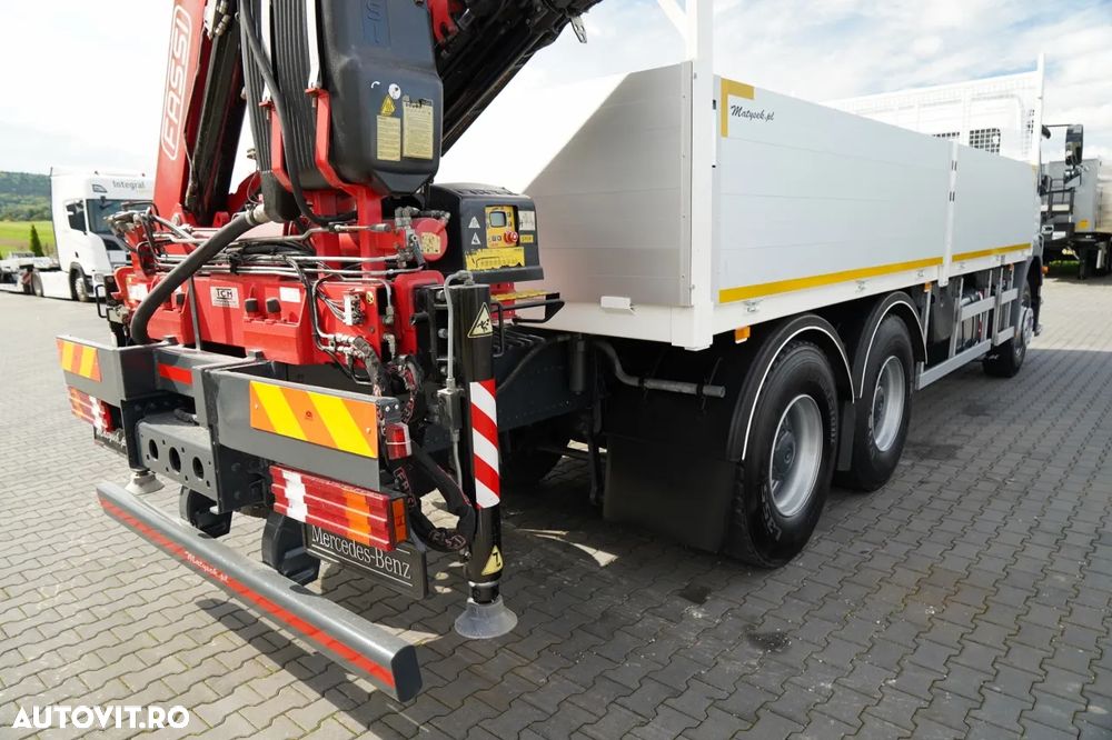 Mercedes-Benz / AXOR 2633 / 6X4 / LIVRARE - 6,55 M / PODEA REZISTENTĂ / FASSI F155 HDS / EXTENSIE: 10 M / CAPACITATE DE ÎNCĂRCARE MAXIMĂ 6.000 KG / MANUALĂ / RADIOCOMANDĂ / - 17