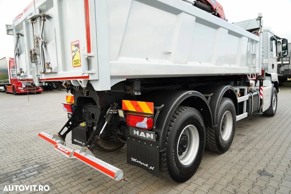 MAN TGS 33.360 / 6x4 / BASCULĂ + HDS HMF 1820 K-RC / extensie 10m / HIDRODECKER / GRAPPER / NAVI / MANUAL / IMPORTAT - - 17