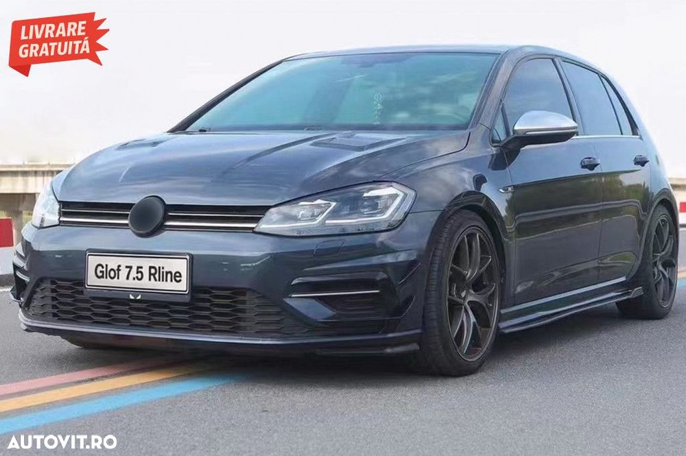 Ornamente bara fata flapsuri VW Golf 7.5 R Hatchback (2017-2020) Negru - 7