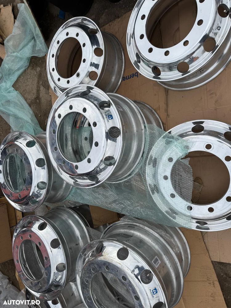 Janta Camion Autobuz ALCOA 22.5 Aluminiu NICHELAT NOU Noi - 4