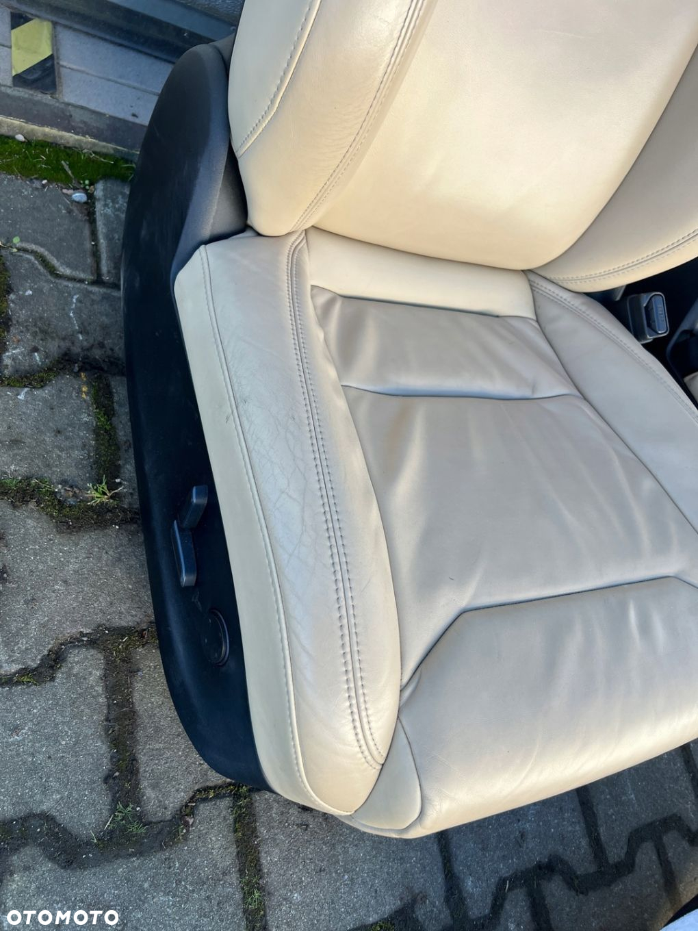 TESLA S LIFT 16-21 FOTEL PRAWY PASAŻERA KREMOWA SKÓRA EUROPA - 2