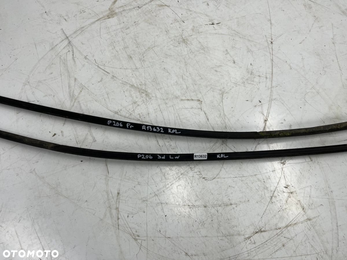 Listwa Peugeot 206 98-09r. 3Drzwi dachowa prawa lewa nakładka KOMPLET - 8