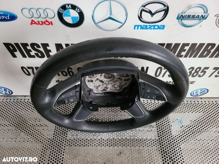 Volan Din Piele Cu Comenzi Audi A6 4G C7 An 2012-2018 Stare Foarte Buna - 6