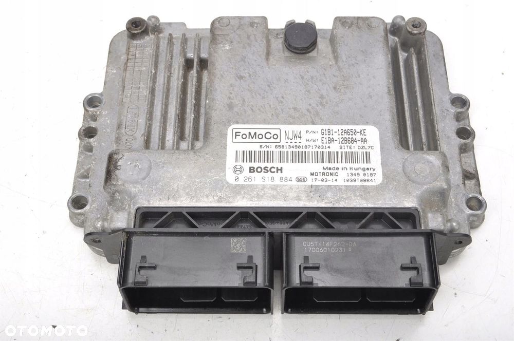 FORD FIESTA MK7 1.0 Eco KOMPUTER STEROWNIK SILNIKA G1B1-12A650-KE - 1