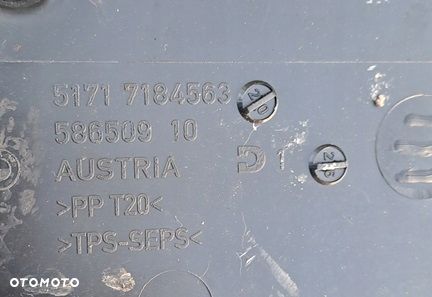 bmw f01 f02 podszybie plastikowe europa 7184563 - 2