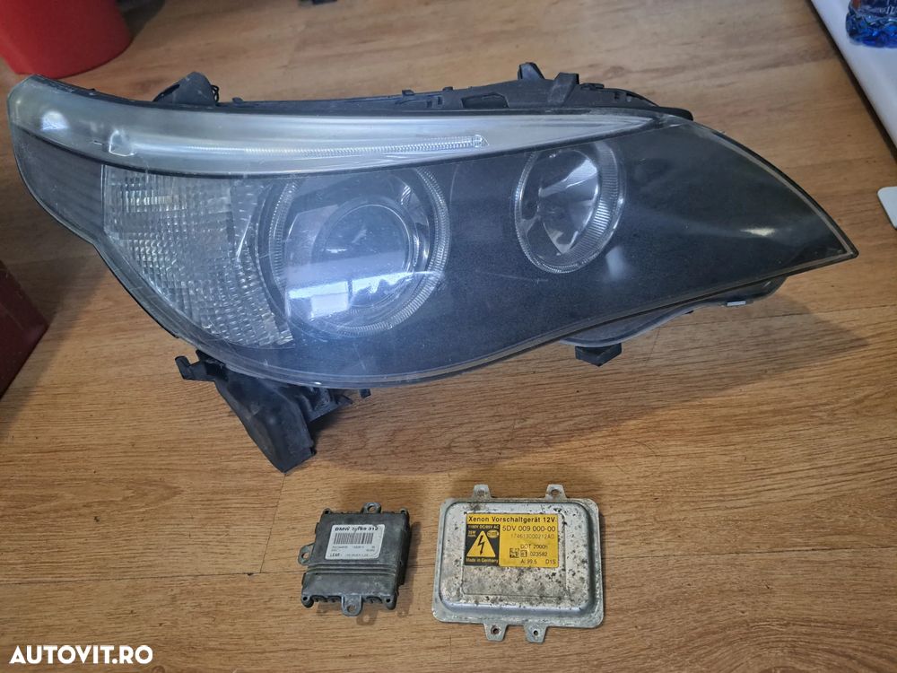 Far bixenon adaptiv dreapta ( cu defecte ) modul ballast xenon droser xenon adaptiv Originale BMW E60 E61 - 1