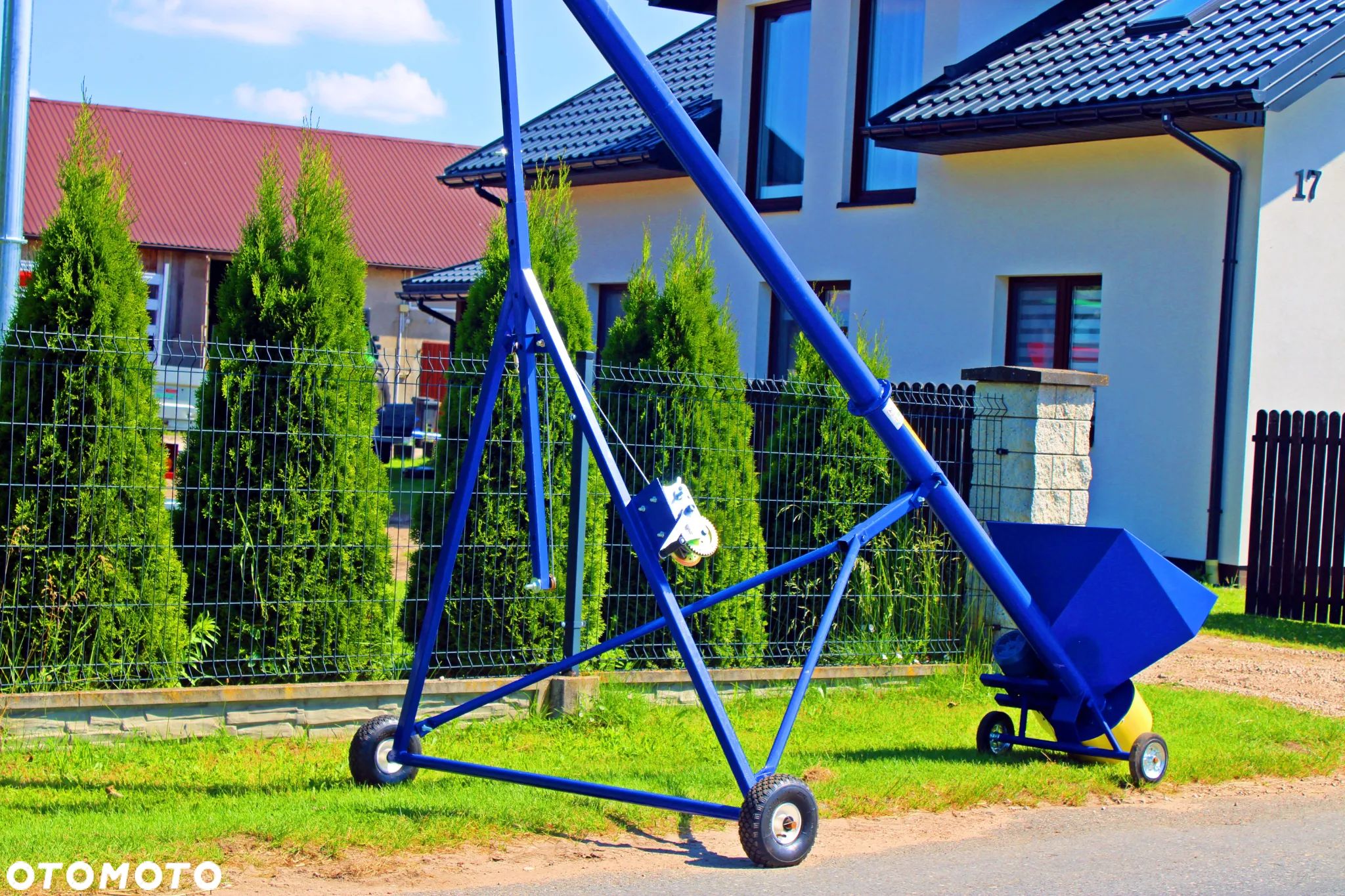 Żmijka do zboża FI 140 6m Z KOSZEM + WÓZEK Podajnik ślimakowy 20 ton/h Podajnik do zboża OSUCH - 1