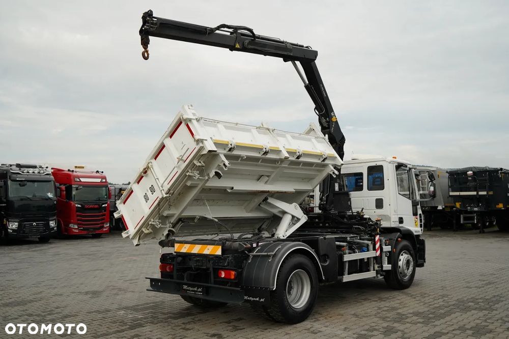Iveco EUROCARGO 190EL32  / Wywrotka + HDS / HYDROBURTA / BORDMATIC / 3 STRONNY KIPPER - 3.5 M / EURO 6 - 6