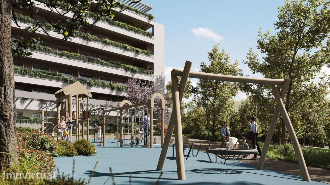 T1 Novo c/ Terraço e Lugar de Garagem no Empreendimento Verde Vale - Grande imagem: 3/23