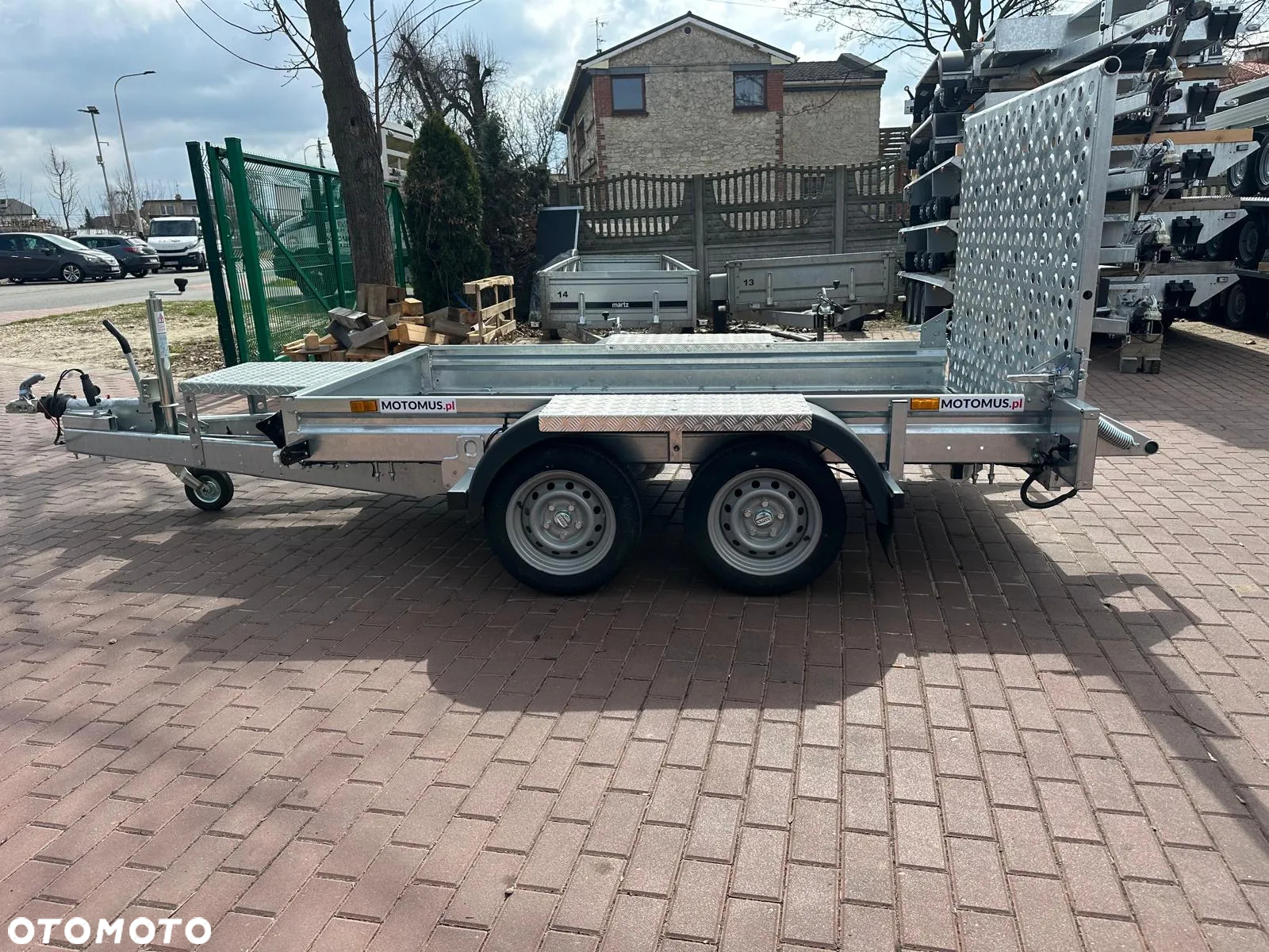 Inny Przyczepa do przewozu sprzętu budowlanego B 260/2 260x150 2700kg 2 osie pod koparke koparka walec MOTOMUS - 8