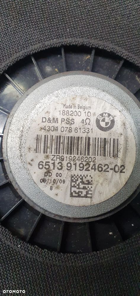 Głośnik drzwi prawy przód przedni prawy BMW I E81 E87 9192462 - 7