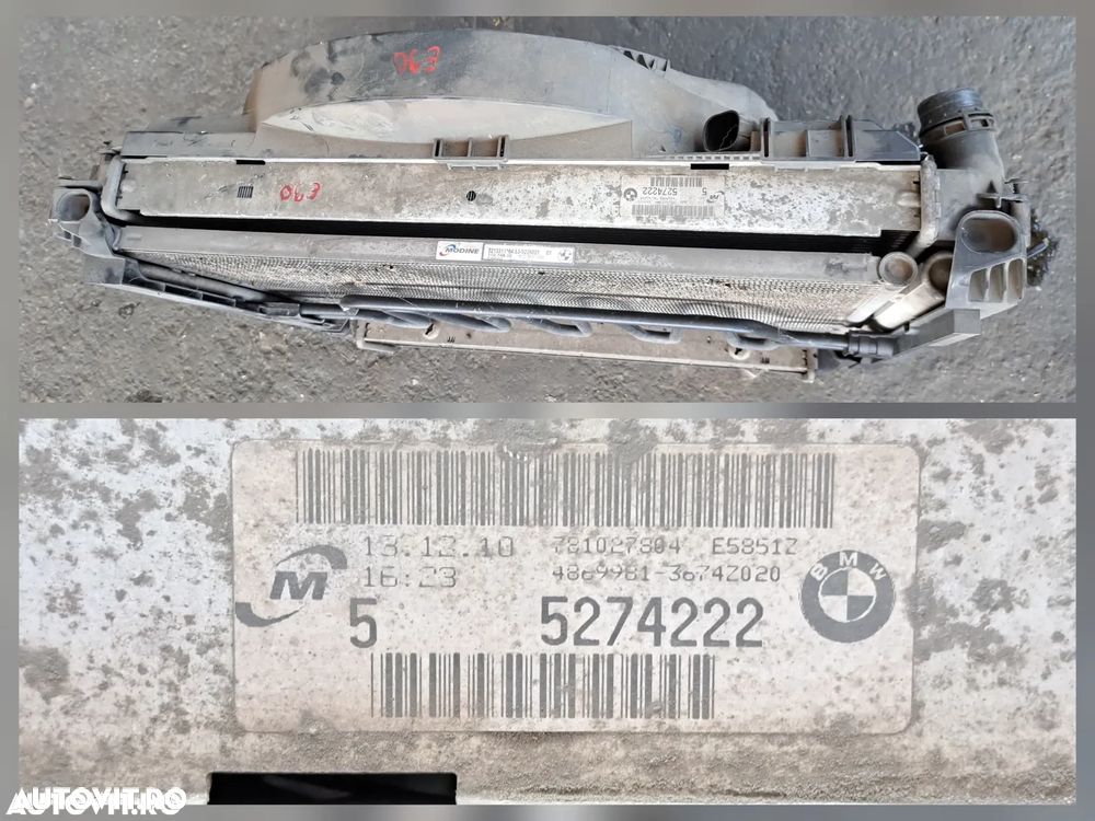 Radiator intercooler Radiator clima ac Radiator racire motor Electroventilator GMW Carcasa suport radiatoare Originale BMW E90+LCI E91+LCI E92+LCI E93+LCI - 4